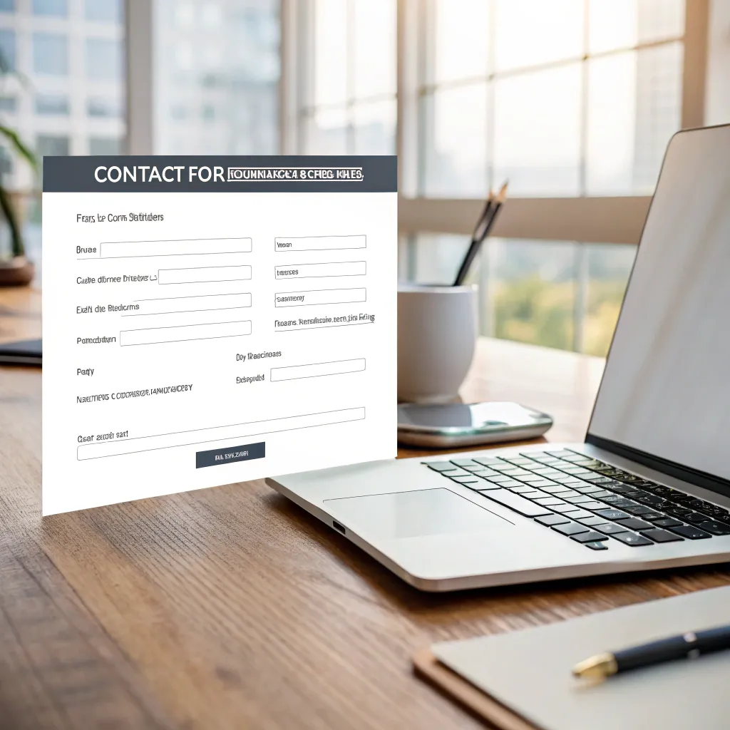 Contact form for business inquiries